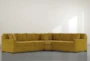 Elm II Yellow 3 Piece 127" Sectional with Left Arm Facing Loveseat - Signature