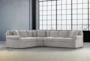 Elm II Light Grey 3 Piece 127" Sectional with Left Arm Facing Loveseat - AI Room