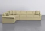 Elm II Foam Mustard 3 Piece 127" Sectional With Right Arm Facing Sofa - Side
