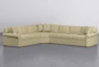 Elm II Foam Mustard 3 Piece 127" Sectional With Right Arm Facing Sofa - Signature