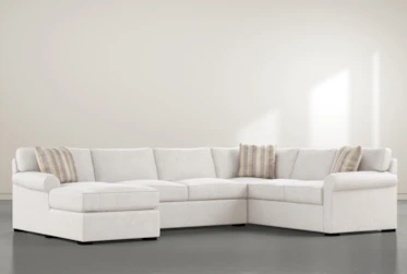 Elm II Foam 3 Piece 136" Sectional With Left Arm Facing Chaise