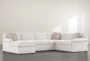 Elm II Foam Modular 3 Piece 136" Sectional With Left Arm Facing Chaise - Signature