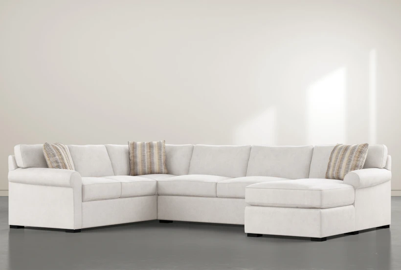 Elm II Foam Modular 3 Piece 136" Sectional With Right Arm Facing Chaise - 360