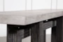 Weston 60" Concrete Top + Wood Base Entryway Console Table     - Detail