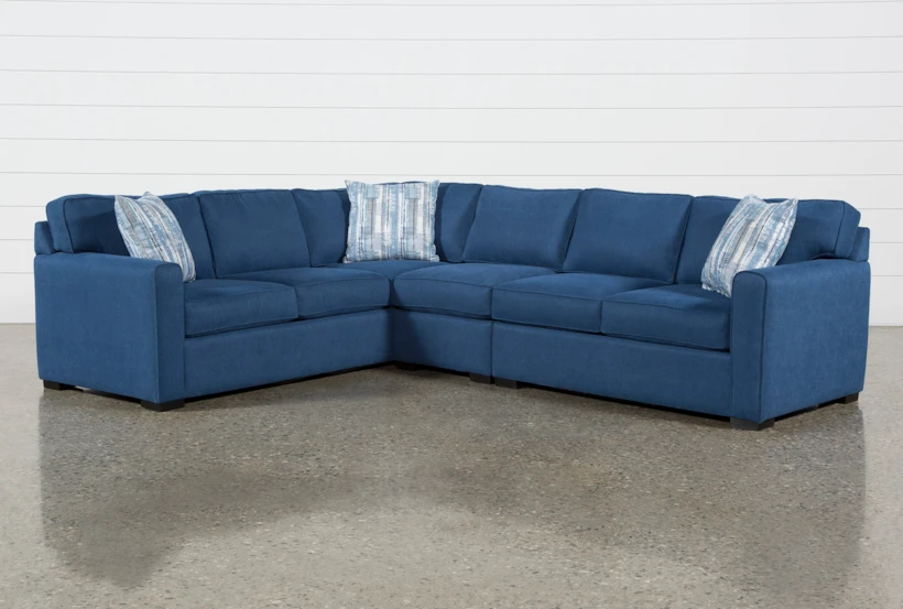 Cypress II Foam 3 Piece 118" Sectional With Right Arm Facing Love & Armless Chair - 360