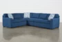 Cypress II Foam 3 Piece 118" Sectional With Right Arm Facing Love & Armless Chair - Signature