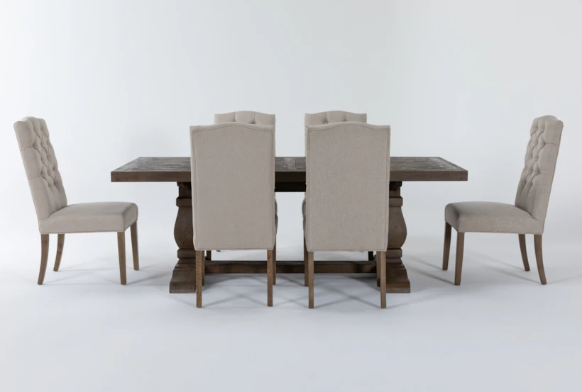 Caden 84" Dining With Biltmore Chair Set For 6 - 360