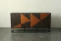 Dark Brown + Copper Inlay 71" Sideboard  - Front