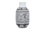 8 Inch Black and White Tribal Vase - Material