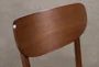 Kara Modern Mid-Century Walnut Brown Wood Back Dining Side Chair - Detail