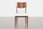 Kara Modern Mid-Century Walnut Brown Wood Back Dining Side Chair - Front