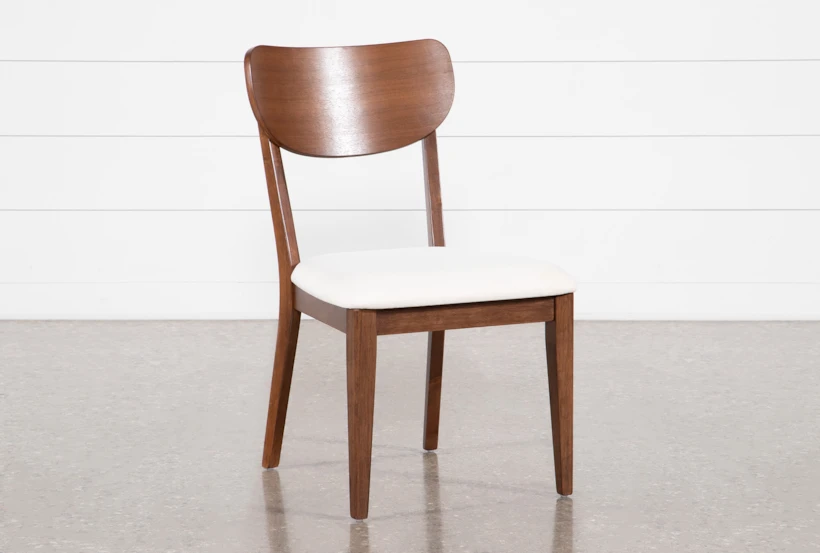 Kara Modern Mid-Century Walnut Brown Wood Back Dining Side Chair - 360