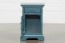 Belle Blue Chairside Table - Storage