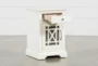 Belle White Chairside Table - Storage