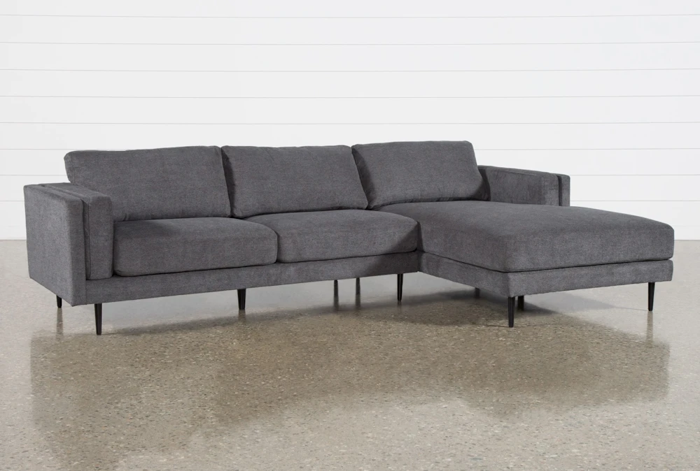 Aquarius II Dark Grey 2 Piece 120" Sectional With Right Arm Facing Chaise