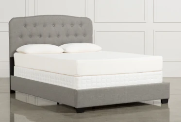 Mila Eastern King Upholstered Panel Bed