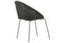 Black Woven Coccoon Dining Chair  - Side