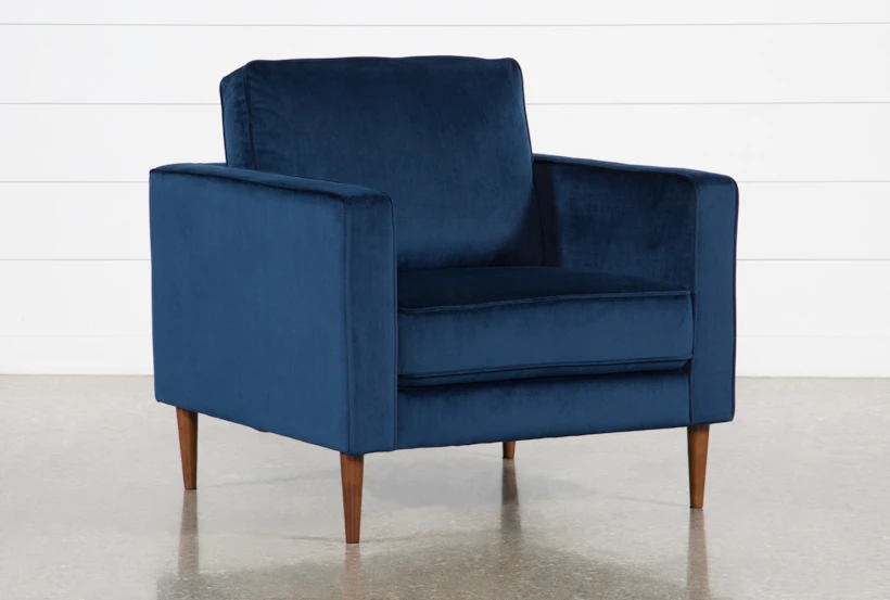 Fairfax Denim Velvet Chair - 360