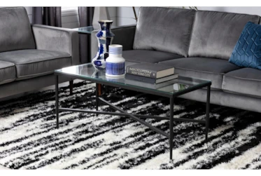 Fairfax Steel Grey Velvet 90" Sofa
