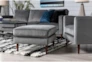 Fairfax Steel Grey Velvet 90" Sofa - Room