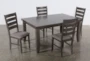 Ashford II 66" Kitchen Dining With Side Chair Set For 4 - Top