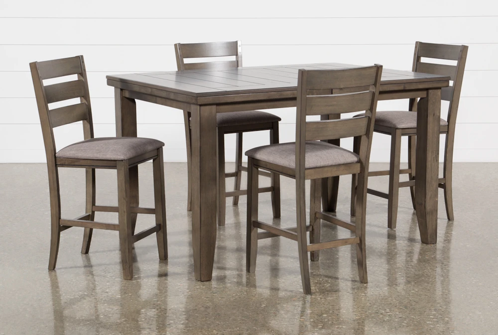 Ashford II 60-78" Extendable Kitchen Counter With Stool Set For 4
