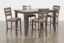 Ashford II 60-78" Extendable Kitchen Counter With Stool Set For 4 - Signature