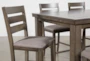 Ashford II Grey 60-78" Extendable Kitchen Counter With Dining Bench + Stool Set For 6 - Detail