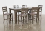 Ashford II 60-78" Extendable Kitchen Counter With Stool Set For 6 - Signature