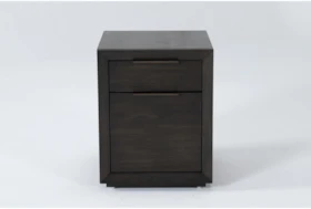 Pierce Espresso Mobile Filing Cabinet With 2 Drawers