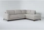 Amherst Cobblestone 2 Piece 114" Sectional with Right Arm Facing Chaise - Signature