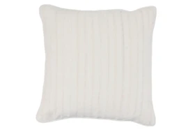 Accent Pillow-White Linen Stripe Stitch 22X22