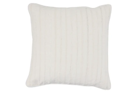 Accent Pillow-White Linen Stripe Stitch 22X22 - Main