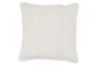 Accent Pillow-White Linen Stripe Stitch 22X22 - Signature