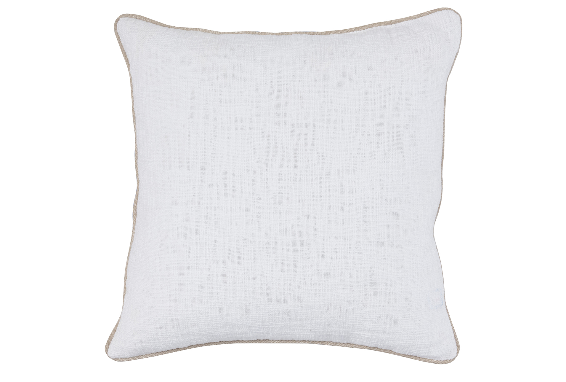white pillows with black trim