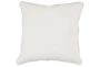 22X22 Ivory Textured Cotton Solid Throw Pillow - Signature