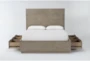 Pierce Natural King Panel Bed With Storage - Front
