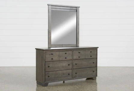 Marco Charcoal 6 Drawer Dresser/Mirror