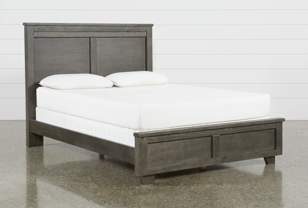 Marco Charcoal King Wood Panel Bed