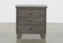 Marco Charcoal 25" 3-Drawer Nightstand - Front
