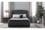 Farrah II Grey Queen Upholstered Panel Bed - Room