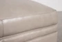 Greer Stone Leather Large Cocktail Ottoman - Detail