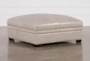 Greer Stone Leather Large Cocktail Ottoman - Signature