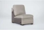Greer Stone Leather Armless Chair - Signature