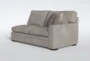 Greer Stone Leather Right Arm Facing Loveseat - Signature