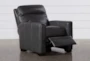 Greer Dark Grey Leather Power Recliner With Power Headrest & USB - Feature
