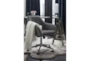 2 Piece Office Set With Anika Desk + Robyn Grey Velvet Office Chair - Room