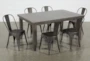 Ashford II 66" Kitchen Dining With Delta Bronze Chair Set For 6 - Top