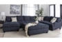 Sierra Down III Chenille Modular 3 Piece 157" Sectional With Right Arm Facing Chaise - Room