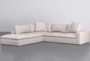 Utopia Modular Boucle  3 Piece 123" Sectional With Left Arm Facing Bumper Chaise - Signature